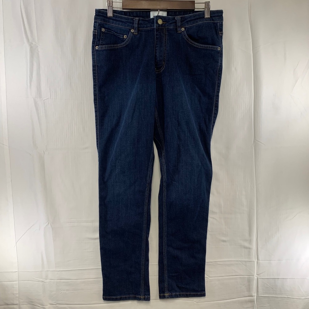 DU/ER Performance Denim Jeans Women 31 Dark Blue Slim Straight WFLS4075